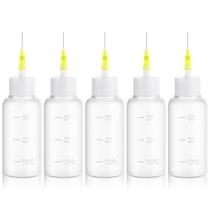 Frascos aplicadores de cola FJNATINH 30 ml com bico de agulha, kit com 5 unidades