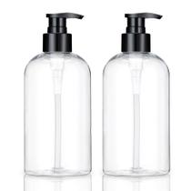 Frascos com bomba KREMORV, kit com 2 unidades, 300 ml, transparentes e recarregáveis