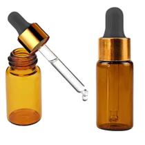 Frascos Conta Gotas 5Ml Vidro Âmbar Luxo Bulbo E Canula