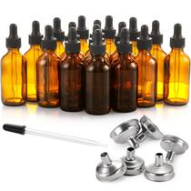Frascos conta-gotas AOZITA 60mL de vidro âmbar escuro com funil Frascos conta-gotas AOZITA 60mL de vidro âmbar escuro com funil