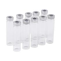 Frascos De Amostra De Vidro Transparente 10 Peças 5/10/20ml Com Porta De Injeção Autocurativa Para
