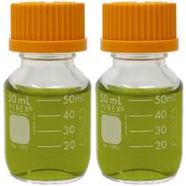 Frascos de armazenamento Corning PYREX 50 ml tampa GL32 pacote com 2