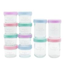 Frascos de armazenamento de alimentos WeeSprout 4/8 onças, pacote com 12 unidades de vidro com tampas Frascos de armazenamento de alimentos WeeSprout 4/8 onças, pacote com 12 unidades de vidro com tampas