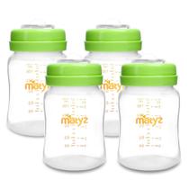 Frascos de armazenamento de leite materno Matyz, pacote com 4 unidades, 180 ml, à prova de vazamentos Frascos de armazenamento de leite materno Matyz, pacote com 4 unidades, 180 ml, à prova de vazamentos