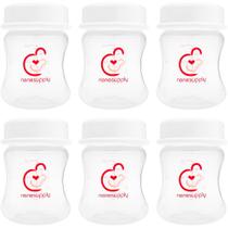 Frascos de armazenamento de leite materno Nenesupply Wide Neck 140 mL 6 unidades Frascos de armazenamento de leite materno Nenesupply Wide Neck 140 mL 6 unidades