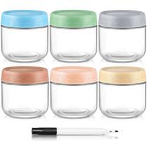 Frascos de armazenamento de vidro DRKIO 300mL com tampas herméticas, pacote com 6 Frascos de armazenamento de vidro DRKIO 300mL com tampas herméticas, pacote com 6