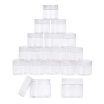 Frascos de armazenamento PH PandaHall 50 ml de plástico transparente 18 unidades com tampas Frascos de armazenamento PH PandaHall 50 ml de plástico transparente 18 unidades com tampas