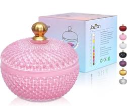 Frascos de caixa de joias de vidro Joeyan Pink 350ml/12oz com tampa Frascos de caixa de joias de vidro Joeyan Pink 350ml/12oz com tampa