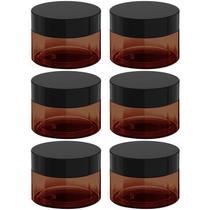 Frascos de cosméticos BallHull Amber Plastic 120 ml à prova de vazamentos, 6 unidades
