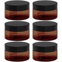 Frascos de cosméticos BallHull Amber Plastic 240 ml à prova de vazamentos, 6 unidades