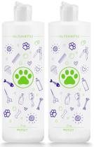 Frascos de diluição de shampoo para animais de estimação, pacote com 2 unidades para cuidar de cães