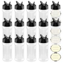Frascos de especiarias TUZAZO 90 ml de plástico com tampas de agitador, 14 unidades transparentes Frascos de especiarias TUZAZO 90 ml de plástico com tampas de agitador, 14 unidades transparentes