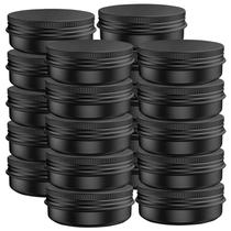 Frascos de lata de alumínio, recipientes de 30 ml, 40 unidades para cosméticos pretos Frascos de lata de alumínio, recipientes de 30 ml, 40 unidades para cosméticos pretos