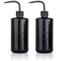 Frascos de lavagem para tatuagem Melphoe, kit com 2 unidades, 500 ml, preto