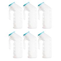 Frascos de mictório para homens MaxiCare 32 ml com tampa translúcida, pacote com 6