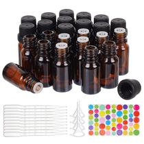 Frascos de óleo essencial BENECREAT 10mL de vidro marrom x24 com acesso Frascos de óleo essencial BENECREAT 10mL de vidro marrom x24 com acesso