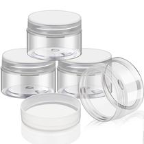 Frascos de plástico Patelai Round Clear 60mL (pacote com 4) Frascos de plástico Patelai Round Clear 60mL (pacote com 4)