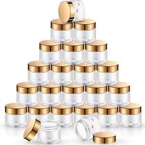 Frascos de plástico SATINIOR 24 Empty Clear 60mL com tampas redondas Frascos de plástico SATINIOR 24 Empty Clear 60mL com tampas redondas