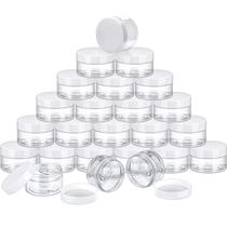 Frascos de plástico SATINIOR Clear 100mL (pacote com 24) com tampas para armazenamento