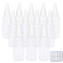 Frascos de plástico TRENDBOX, aplicador de 60 ml com tampa giratória, pacote com 12 Frascos de plástico TRENDBOX, aplicador de 60 ml com tampa giratória, pacote com 12