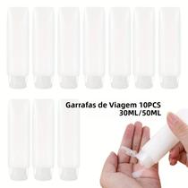 Frascos De Plástico Vazios Recarregáveis De 30/50ml Para Viagem, 10 Peças, Recipientes Cosméticos Frascos De Plástico Vazios Recarregáveis De 30/50ml Para Viagem, 10 Peças, Recipientes Cosméticos