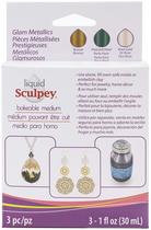 Frascos de polímero líquido Clay Sculpey Glam Metallic de 3x30ml Frascos de polímero líquido Clay Sculpey Glam Metallic de 3x30ml