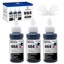 Frascos de recarga de tinta JoyPrinting 664 Black 210ml para ET-2650