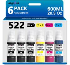 Frascos de recarga de tinta OKGO! TINTA 522 para EcoTank ET-2800 ET-4800