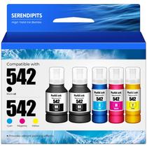 Frascos de recarga de tinta SERENDIPITS 542 para ET-5850 ET-5150 (pacote com 4)