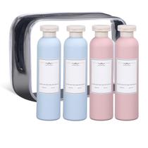 Frascos de shampoo de viagem recarregáveis ASEVAT 260 ml (4 unidades)