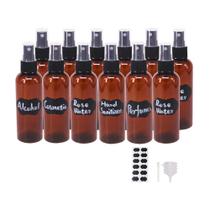 Frascos de spray BPFY 100mL Fine Mist Amber Plastic, pacote com 12 Frascos de spray BPFY 100mL Fine Mist Amber Plastic, pacote com 12
