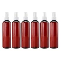Frascos de spray Cornucopia 235 ml de plástico marrom âmbar, pacote com 6
