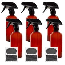 Frascos de spray Cornucopia Brands Amber Plastic 475 ml (pacote com 6) Frascos de spray Cornucopia Brands Amber Plastic 475 ml (pacote com 6)