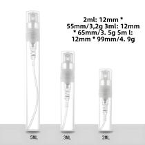 Frascos De Spray De Plástico Transparente 100pcs 2ML 3ML 5ML Atomizador De Perfume Portátil Mini