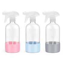 Frascos de Spray de Vidro Rionisor (500ml) - Kit com 3 Unidades - Com Capa de Silicone