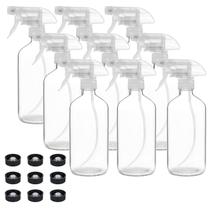 Frascos de spray de vidro Suwimut 16 onças (480 mL), pacote com 9 unidades com gatilho