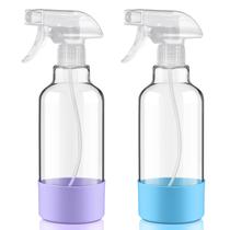 Frascos de spray Hethyo Glass com capa de silicone, 500 mL, pacote com 2