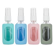Frascos de spray HOMBYS Clear Glass 60 ml com capa de silicone, pacote com 4 Frascos de spray HOMBYS Clear Glass 60 ml com capa de silicone, pacote com 4
