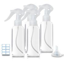 Frascos de spray KwokMark Small Hair 100ml de plástico transparente (pacote com 4)