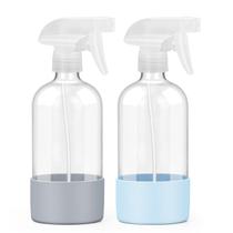 Frascos de spray Worldgsb Glass com capa de silicone, 500 ml, pacote com 2