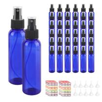 Frascos de spray YEUIKERR 120mL de plástico azul com funis e rótulos Frascos de spray YEUIKERR 120mL de plástico azul com funis e rótulos