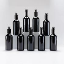 Frascos de spray YIZHAO Black Glass 100mL (4 oz) recarregáveis x9 Frascos de spray YIZHAO Black Glass 100mL (4 oz) recarregáveis x9