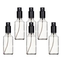 Frascos de spray YIZHAO Clear Glass 60mL com spray de névoa fina, 6 unidades Frascos de spray YIZHAO Clear Glass 60mL com spray de névoa fina, 6 unidades
