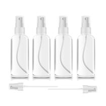 Frascos de spray ZEROFIRE 60 ml de plástico transparente recarregáveis, pacote com 4