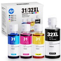 Frascos de tinta Jeostarky 31/32XL para HP Smart Tank, pacote com 4 Frascos de tinta Jeostarky 31/32XL para HP Smart Tank, pacote com 4