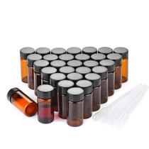 Frascos de vidro BKMAMLAB Amber 20 mL (30 unidades) com tampas de rosca