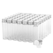 Frascos de vidro Carbibe 20mL com tampas de rosca e tampas de plástico x50