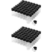Frascos de vidro Carbibe de 10 mL com tampas de rosca e tampas de plástico x100 Frascos de vidro Carbibe de 10 mL com tampas de rosca e tampas de plástico x100