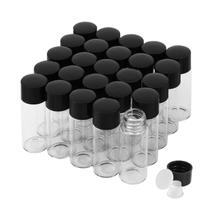 Frascos de vidro Carbibe de 10 mL com tampas de rosca e tampas de plástico x25