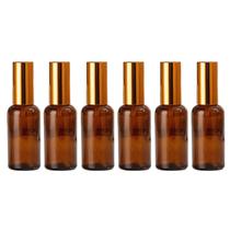Frascos de vidro com spray Doromy 30 ml âmbar, kit com 6 unidades Frascos de vidro com spray Doromy 30 ml âmbar, kit com 6 unidades